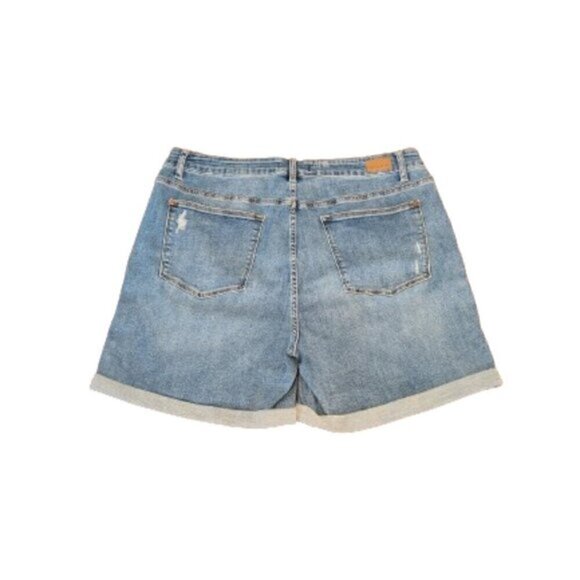 Judy Blue High-Waist Distressed Denim Shorts - Picture 3 of 5